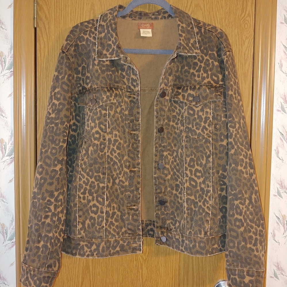 Scully Leopard Print Button Jacket
